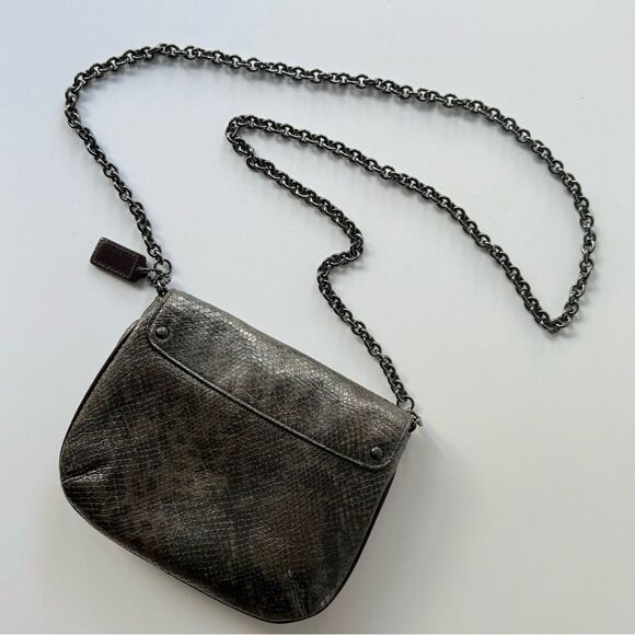 Coach Kristin Python Embossed Crossbody Bag w/ Detachable Chain Strap - Picture 3 of 16